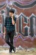 Urban Teenager with mobile telephone