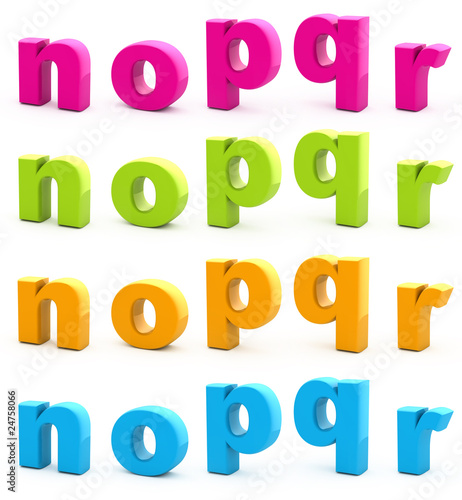 Illustration: Colorful alphabet. Colorful alphabet.