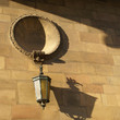 Lantern shadow on the wall.