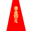 3d male icon toon character on the red carpet. 3D rendering with 3d male icon toon character on the red carpet. 3D rendering with
