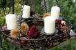 Herbstlich dekorierter Kranz Herbstlich dekorierter Kranz