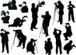 set with photographers and photo equipment