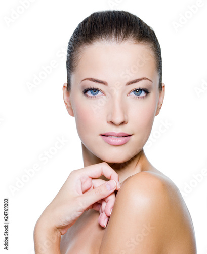 Photo: Face of a sexy beautiful woman with fresh health skin Face of a sexy beautiful woman with fresh health skin