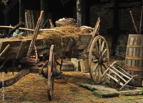 Photo: cart with hay cart with hay