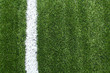 Soccer field with white lines on grass Soccer field with white lines on grass