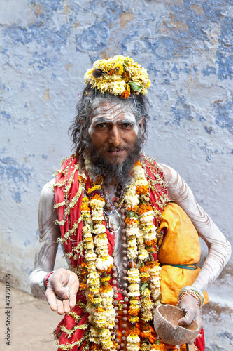 Photo: Sadhu at the ghats in Varanasi, India. Sadhu at the ghats in Varanasi, India.