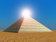 Pyramid against the sun