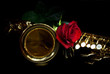 sax and rose