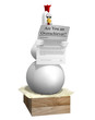 Illustration: Chicken on giant egg Chicken on giant egg