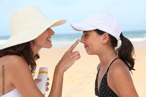 Photo: Mother and daugther at the beach Mother and daugther at the beach
