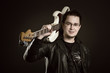 Portrait of young guitarist