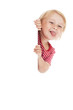 little child behind white board little child behind white board