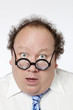homme d'affaires grosses lunettes d'idiot