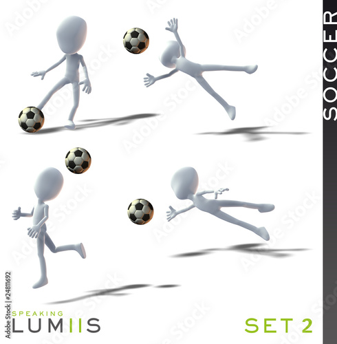 Illustration: Lumiis 3D-Figuren weiss Fussball Set 2 Lumiis 3D-Figuren weiss Fussball Set 2