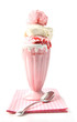 Big strawberry sundae on white Big strawberry sundae on white