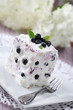 Blueberry milk shake with sour cream. Shallow DOF