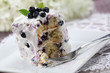 Blueberry milk shake with sour cream. Shallow DOF