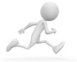 Running away.