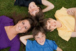 Four Brothers and Sisters Smiling Four Brothers and Sisters Smiling