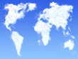 Clouds in form global map of earth Clouds in form global map of earth