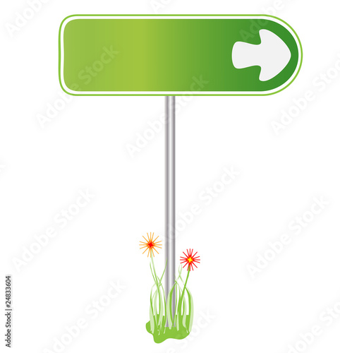 Vector: Green sign for direction Green sign for direction