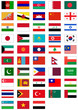 Vektor: Vector flag set of all Asian countries. Vector flag set of all Asian countries.