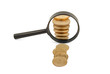 Coins and Magnifying Glass