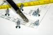 Screwdriver and screws Screwdriver and screws
