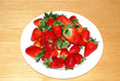 strawberry on the plate