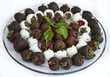 Chocolate Strawberries on a Plate