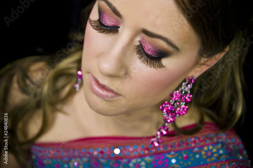Beautiful Young Woman in a Sari