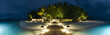 Ihuru Island panoramic view by night