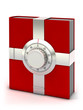 Information security concept. Book with combination safe lock.