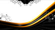 3D Kurve mit Ornamenten und Streifenhintergrund 3D Kurve mit Ornamenten und Streifenhintergrund