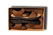 brown shoe in box