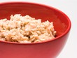 canvas print picture Plain Bowl of Oatmeal Close View