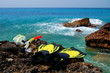 Snorkeling set na skale