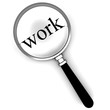 Magnifying glass work searching