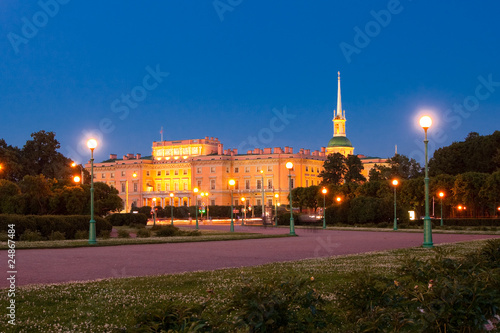 Photo: Engineer's Castle in the white nights Engineer's Castle in the white nights