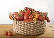 A basket of tomatoes