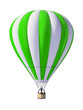 Hot air ballon isolated on white background