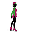 African American Christmas Elf Silhouette Illustration