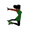 Christmas Elf Silhouette Illustration