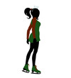 Christmas Elf Silhouette Illustration