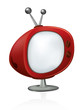 Vintage red TV Vintage red TV