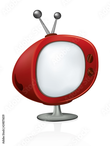 Vintage red TV Vintage red TV