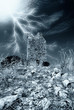 old tower under the storm