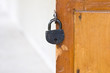 The lock on gate The lock on gate