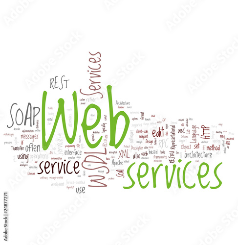 Illustration: Web Servicess Word Collage Web Servicess Word Collage