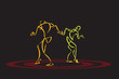 illustration of a couple dancing